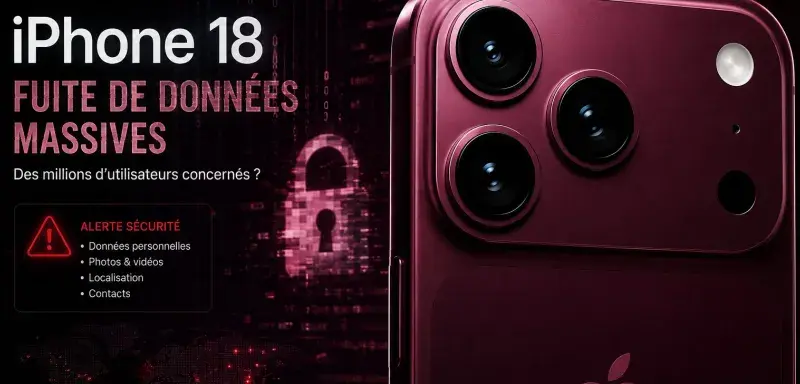 Prototype de l'iPhone 18 Pro gris à trois caméras lors d'un test de chute