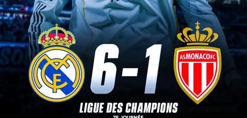 Le Real Madrid a humilié Monaco 6-1 en Ligue des Champions au Santiago Bernabéu