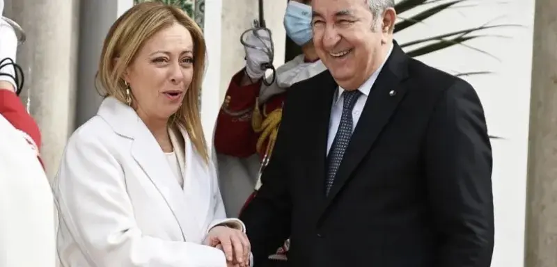 Giorgia Meloni lors de sa visite officielle en Algérie