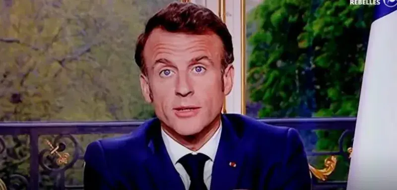 Emmanuel Macron lors de son allocution sur la situation au Moyen-Orient