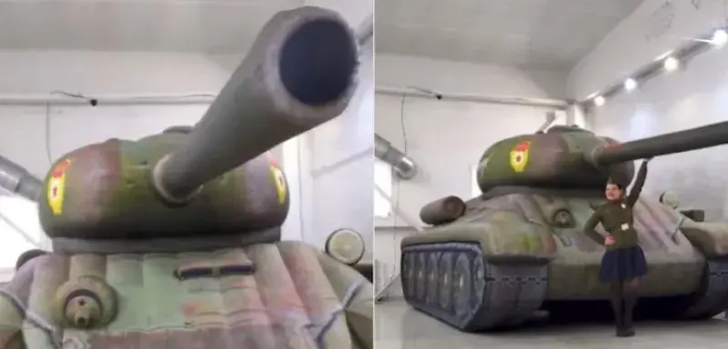 Chars gonflables présentés dans une vidéo virale attribuée à tort à l'armée iranienne