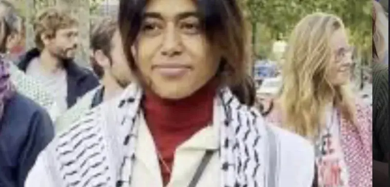 Rima Hassan, eurodéputée LFI, lors d'une intervention publique