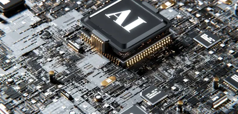 a computer chip with the letter a on top of it