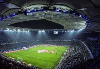 high angel photography of football stadium