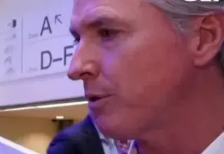 Gavin Newsom, gouverneur de Californie, au Forum économique mondial de Davos