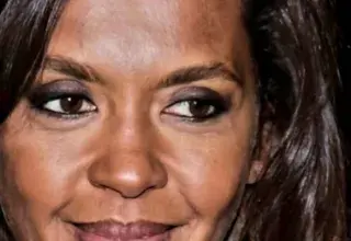 Karine Le Marchand sur le plateau de CNews lors de son passage dans L'Heure des Pros de Pascal Praud