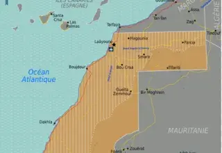 Drapeaux des pays participants aux négociations sur le Sahara occidental à Madrid