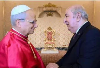 Le pape Léon XIV lors d une audience au Vatican avant sa visite historique en Algérie prévue en avril 2026