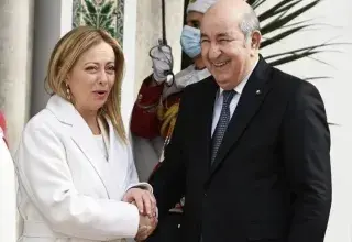 Giorgia Meloni lors de sa visite officielle en Algérie