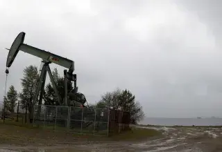 Pompe à pétrole dans un champ pétrolifère