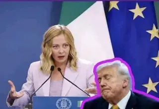 Giorgia Meloni, Première ministre italienne, lors de son discours au Sénat sur la crise iranienne