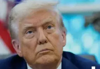 Donald Trump lors d'une interview télévisée évoquant la situation du nouveau guide suprême iranien