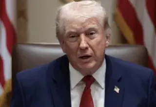 Donald Trump lors d'une conférence de presse à la Maison-Blanche