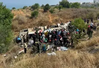 Autocar accidenté après une chute dans un ravin en Algérie