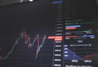 screen showing bitcoin trading chart