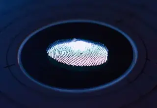 Empreinte digitale scannée par un dispositif biométrique