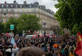 Manifestation de lycéens et d'étudiants en France