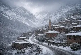 Un froid mordant et la neige s’abattent sur le Maroc, plongeant les montagnes de l’Atlas et du Rif dans des conditions difficiles pour les populations isolées