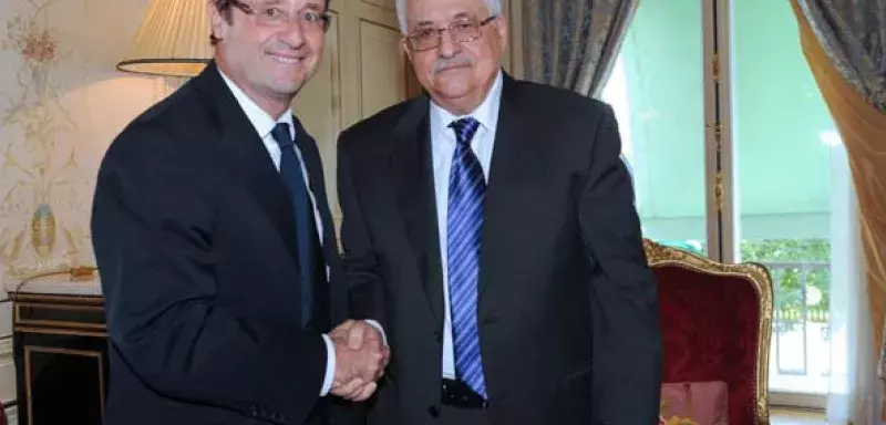 François Hollande et Mahmoud Abbas.