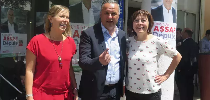 Carole Delga, présidente de la région Occitanie, est venue soutenir Christian Assaf et Kelvine Gouvernayre pour les législatives sur la 8e circonscription de l’Hérault. (© N.E)