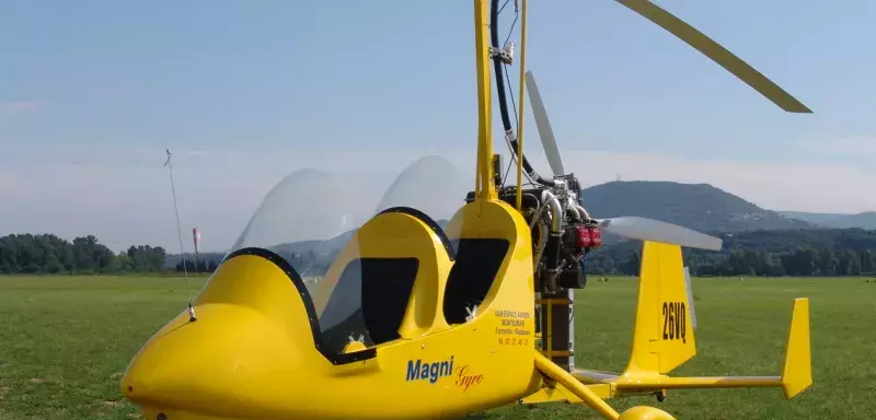 Un autogire est un aéronef qui ressemble à un petit hélicoptère. (© Michel Haen)