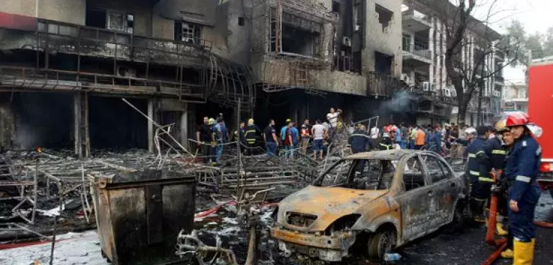 selon l’AFP, l'attaque a frappé avant l'aube une rue bondée du quartier commerçant de Karrada, où de nombreux habitants faisaient leurs courses avant les fêtes de l’Aïd, prévues en début de semaine prochaine... (DR°