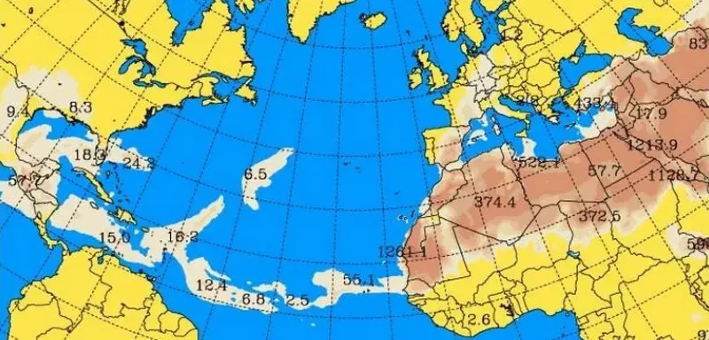 Les forts orages annoncés ce week-end pourront se manifester par des pluies très sableuses et salissantes. (Météo Languedoc/Faebook)