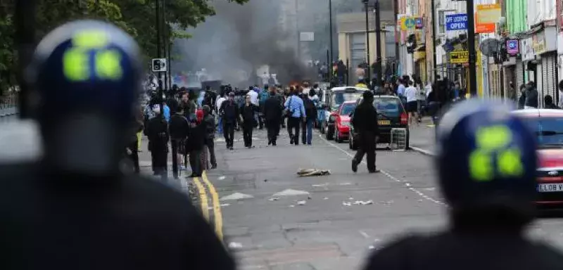 Scènes d'émeutes au centre de Londres (Photo: Xinhua)