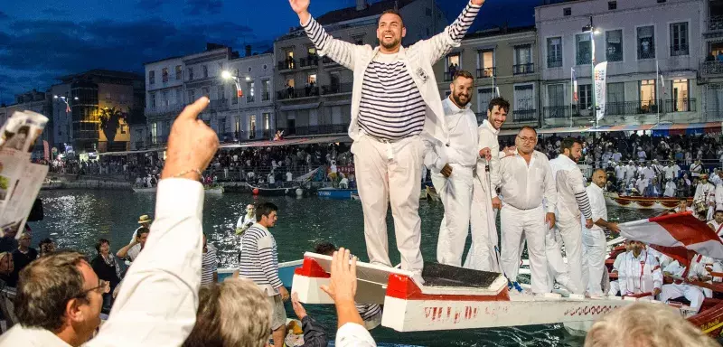 David Aprile, champion de la Saint-Louis 2015 dans l'Île Singulière. (Sète Festivals/Facebook)