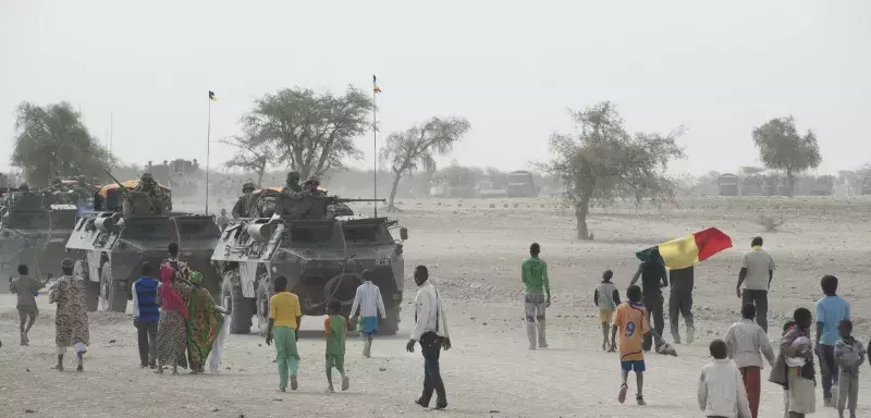 Les troupes françaises lors de leur arrivée à Gao... (Xinhua)