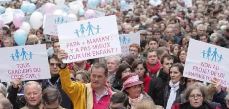 rassemblement contre le mariage pour tous à Paris... (DR)