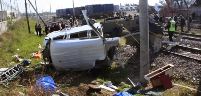 Terrible accident sur un passage à niveau à Mersin (Turquie)