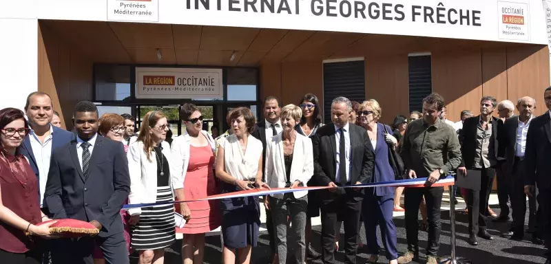 « Nous donnons aux jeunes les meilleures conditions de réussite scolaire », a déclaré lundi Carole Delga, à l’occasion de l’inauguration du nouvel internat des lycées Georges-Frêche et Jean-François-Champollion. (© Région Occitanie)