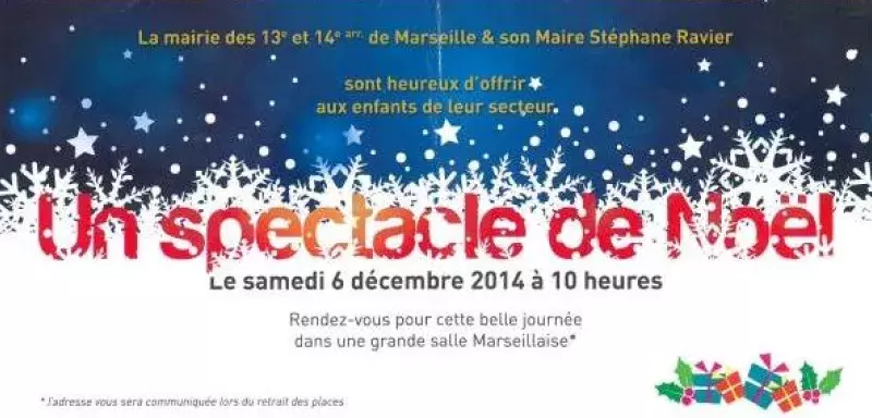 Invitation noël stéphane Ravier maire FN 13e et 14e