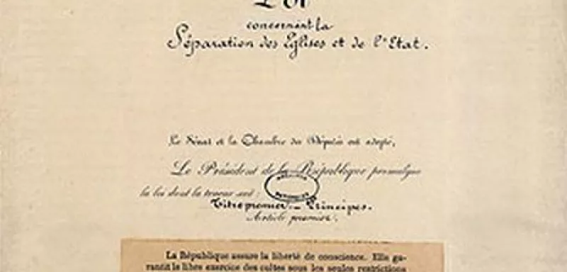 L'Elysée a annoncé sa création ce dimanche, jour anniversaire de la loi du 9 décembre 1905... (DR)