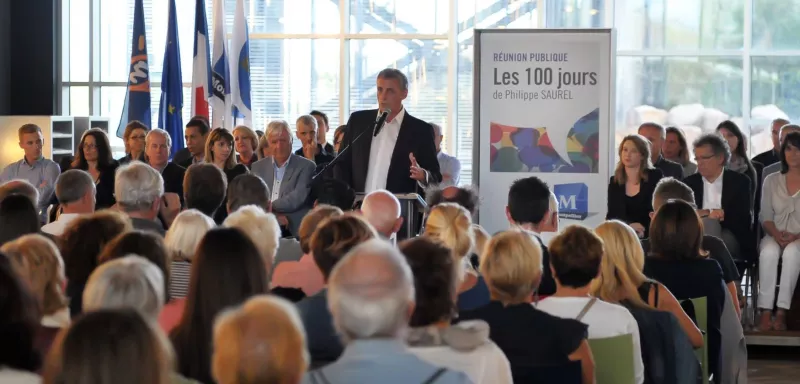 Le maire Philippe Saurel donnera une réunion publique de ce type tous les 6 mois. (DR)