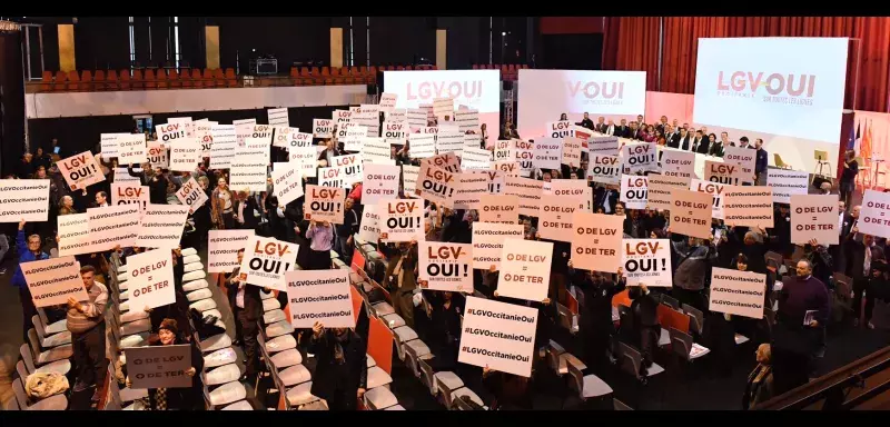 De nombreux élus du territoire régional et des membres de la société civile se sont réunis ce mercredi autour de la présidente Carole Delga, au Palais des Congrès de Perpignan, dans les Pyrénées-Orientales. (© Région Occitanie)