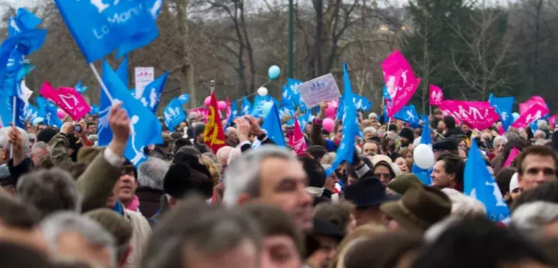 La mobilisation s’est nettement radicalisée dans les rangs des opposants au mariage pour tous. (Mon_Tours / Flickr)  