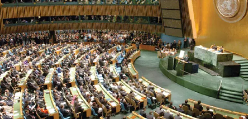 Salle de l'Assemblée générale de l'ONU. (DR)