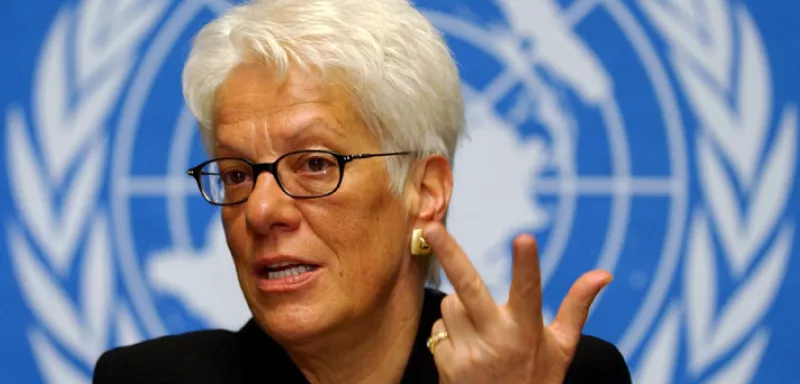 Carla Del Ponte,  membre de la Commission d'enquête indépendante de l'ONU sur les violences en Syrie... (DR)