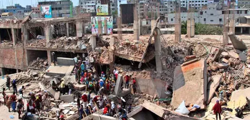 Le 24 avril 2013, dans le faubourg ouest de Dacca, la capitale du Bangladesh, s’effondrait au petit matin le Rana Plaza... (DR)