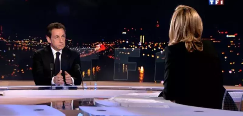 Nicolas Sarkozy sur le plateau du 20h de TF1, ce mercredi. (DR)