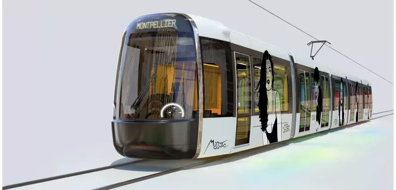 La robe de la future ligne de tramway de Montpellier Agglomération. (© Yellow Window Design et Miss.Tic)