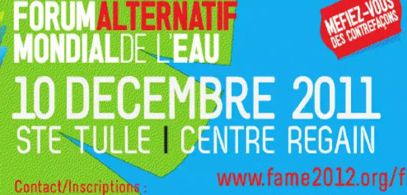 Affiche du Pré Forum Alternatif de l'Eau