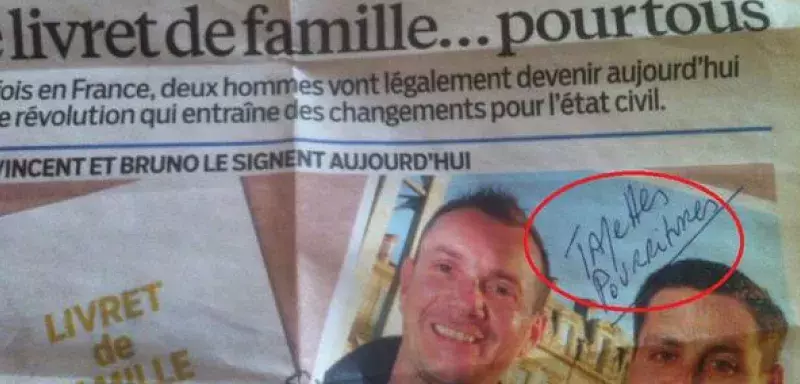 Voici le courrier homophobe que vient de recevoir Vincent Boileau-Autin. (DR)