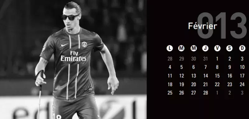 « Pour nous, pas de jackpot ! », lance le calendrier de Fédération des Aveugles et Handicapés visuels de France à Zlatan Ibrahimovic... (DR)