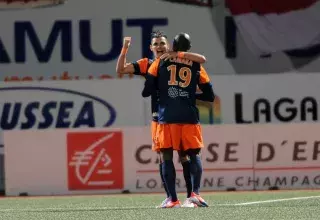 Avec un cinquième but inscrit ce soir, Camara est le 5ème meilleur buteur de la Ligue 1. (© MHSC)