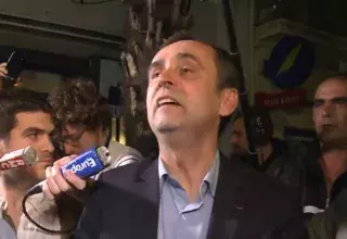 Robert Ménard, au soir de la victoire. (Capture d'écran AFP)