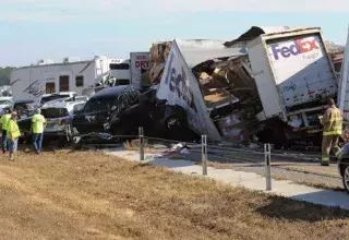 «C'est une catastrophe, il y avait des voitures renversées sur d'autres...» (DR)