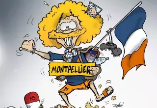 Les « Exilés du 34 », ici croqués par le dessinateur montpelliérain Dadou, ne seront pas de la partie, samedi soir à Nancy, en soutien à Casti. (DR)